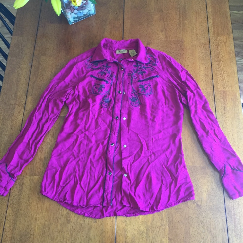 Wrangler Long Sleeve Pink Shirt